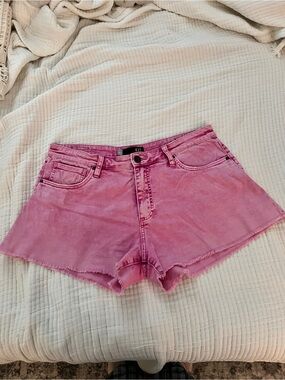 Kut from the Kloth Faded Pink Denim Cutoff Shorts